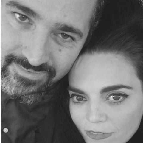 Master Edgar & Slave RavenPoe dual black and white photo