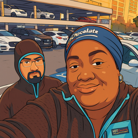 CreamDream & MsDDom in a cartoon filter form